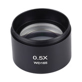 Stereo Microscopes Auxiliary Objective Lens Barlow Lens Magnifier 0.5X WD165, 0.5X WD165